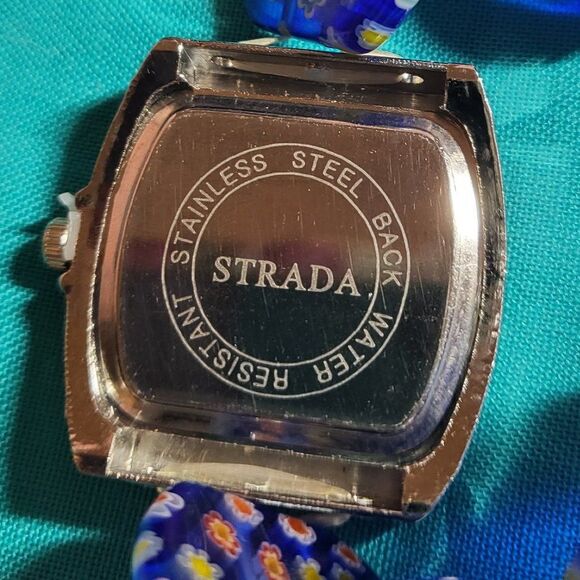 Blue Murano Glass Strada Stretch Watch - Picture 5 of 6